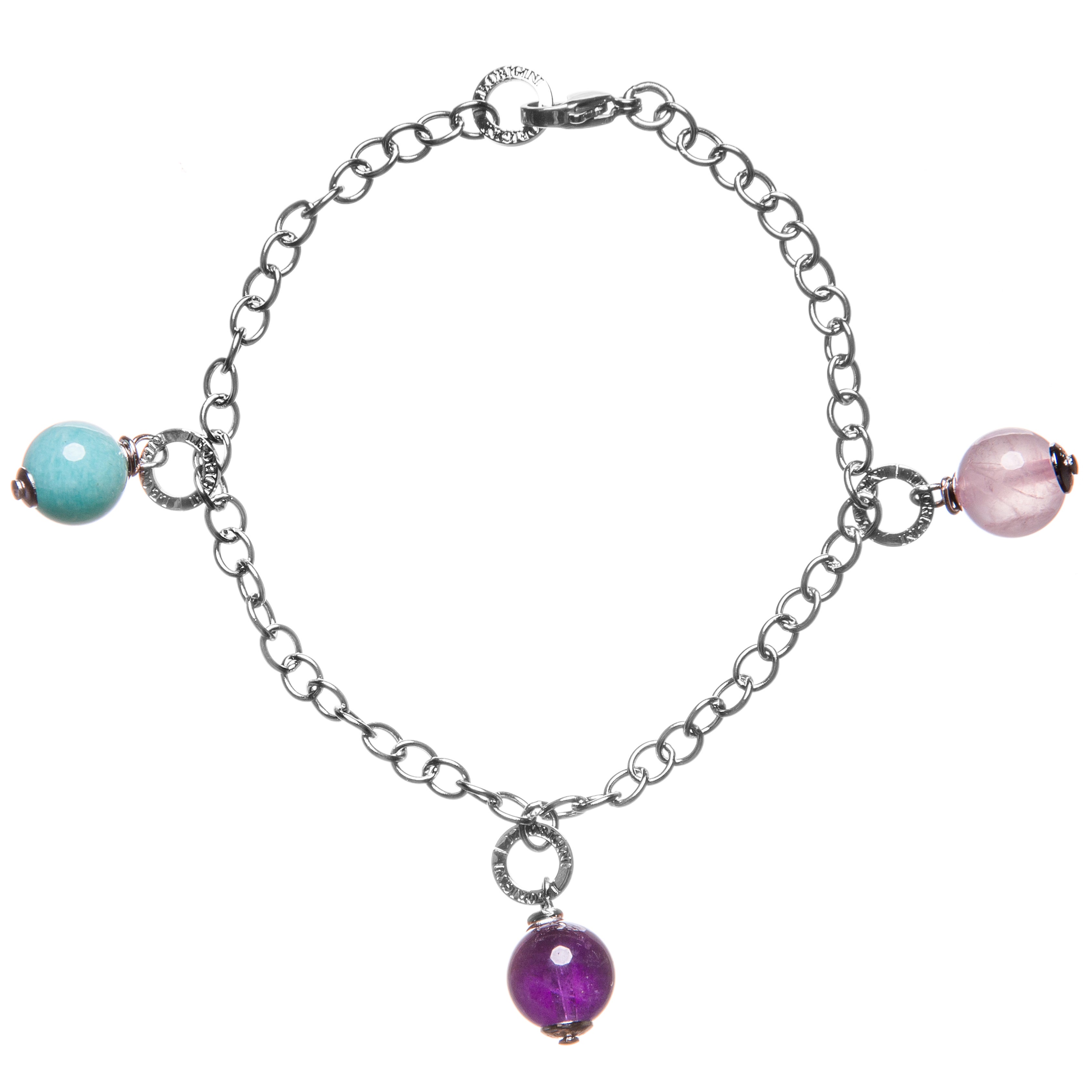 Triplice amore, protezione, fiducia e amore: quarzo rosa, rodonite e