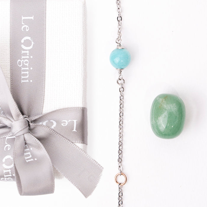 Festa della mamma - Cura | bracciale amazzonite e burattato avventurina verde