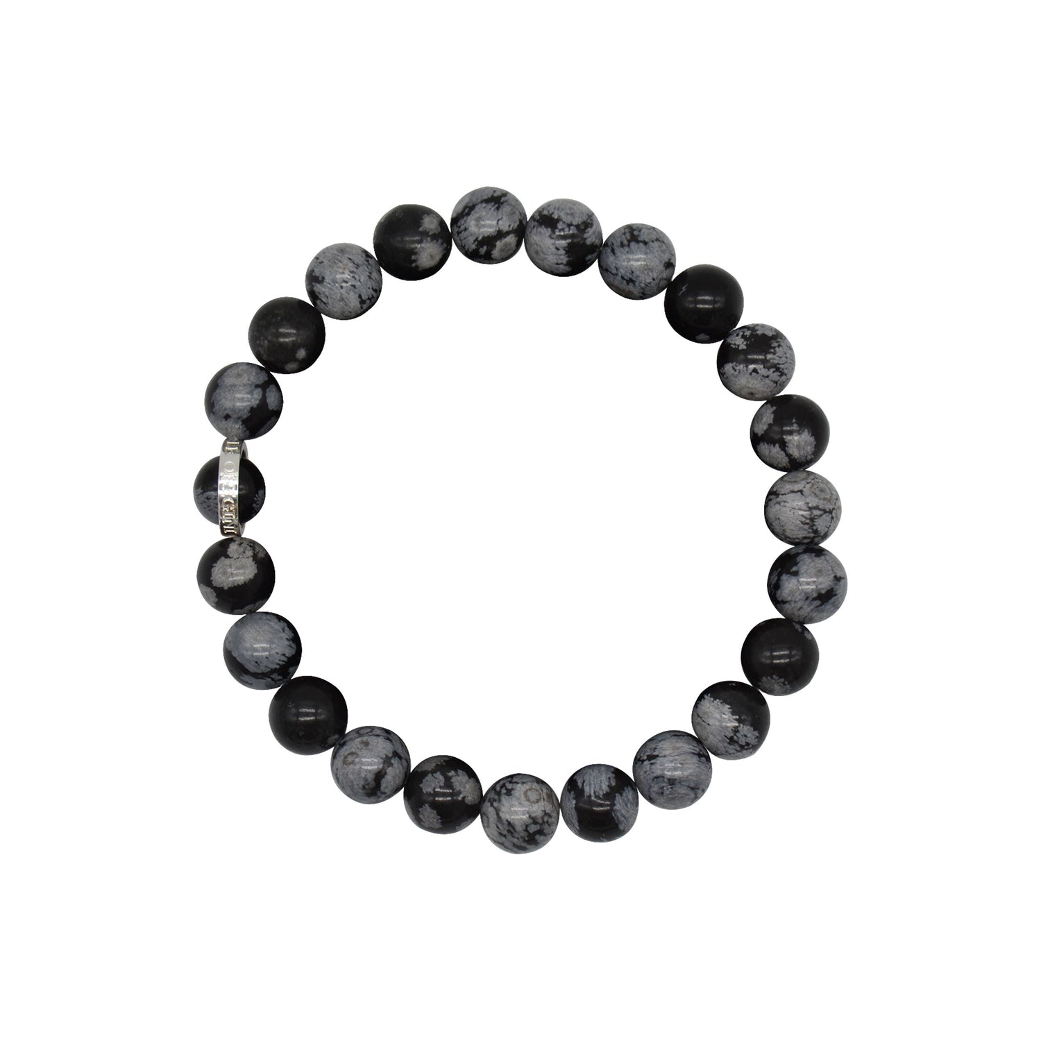 Bracciale Ossidiana Fiocco di Neve - Limited Edition