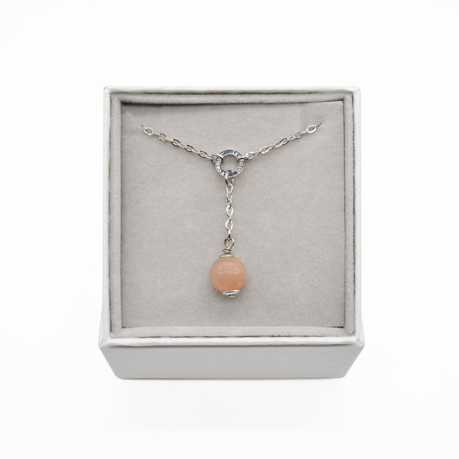 Collana Mini Zodiac + Pietra di luna pesca - Special edition