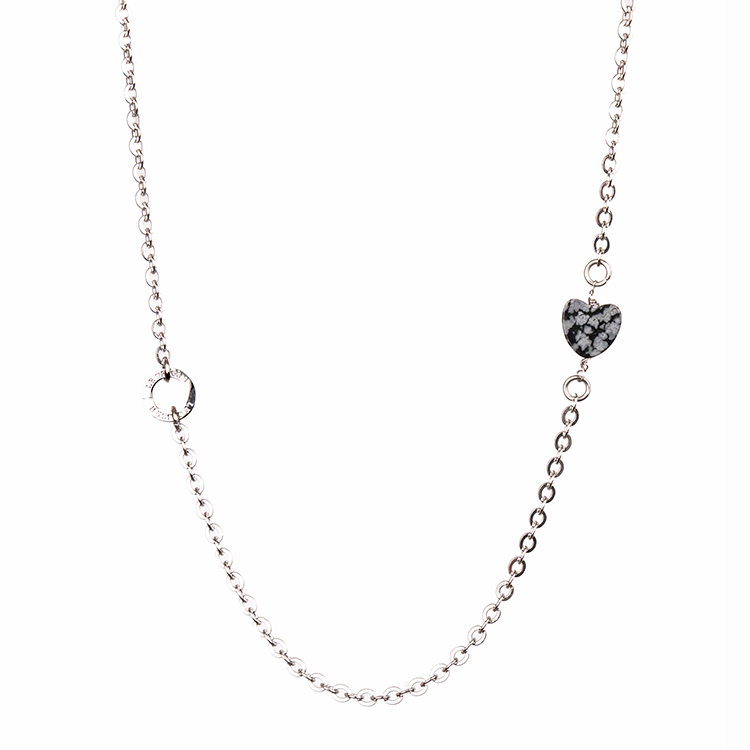 Girocollo Lumina - Ossidiana Fiocco di Neve