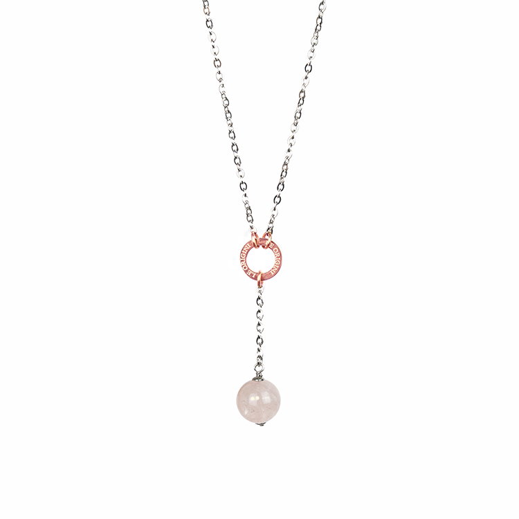 Pendente Essenza - Quarzo Rosa