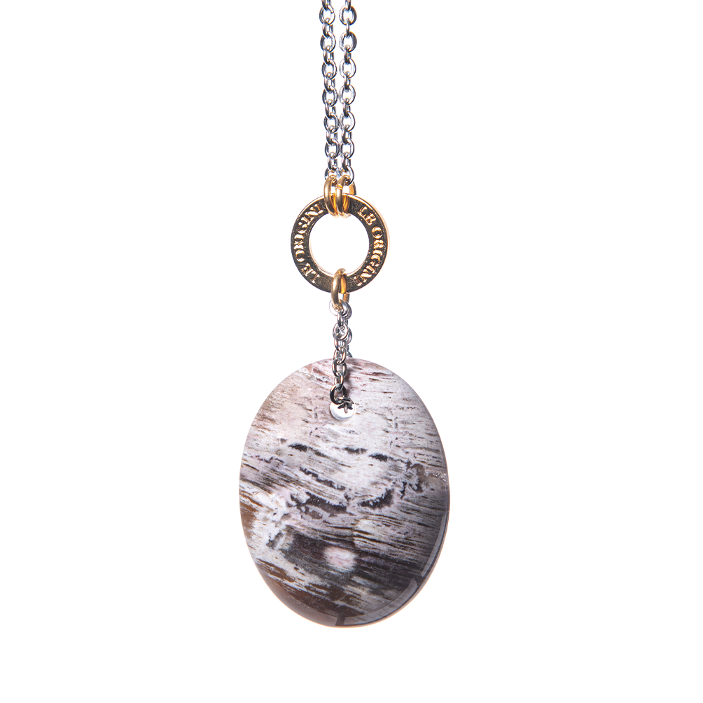 Collana Zodiac Legno Fossile - Capricorno - Le Origini pietre dure pietre semipreziose, pietre naturali