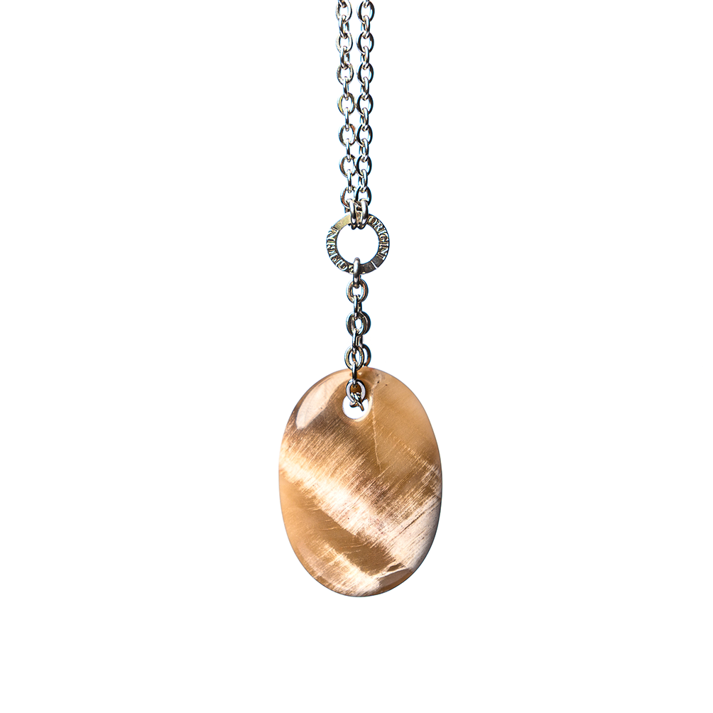 Collana Mini Zodiac Legno Fossile - Capricorno - Le Origini pietre dure pietre semipreziose, pietre naturali