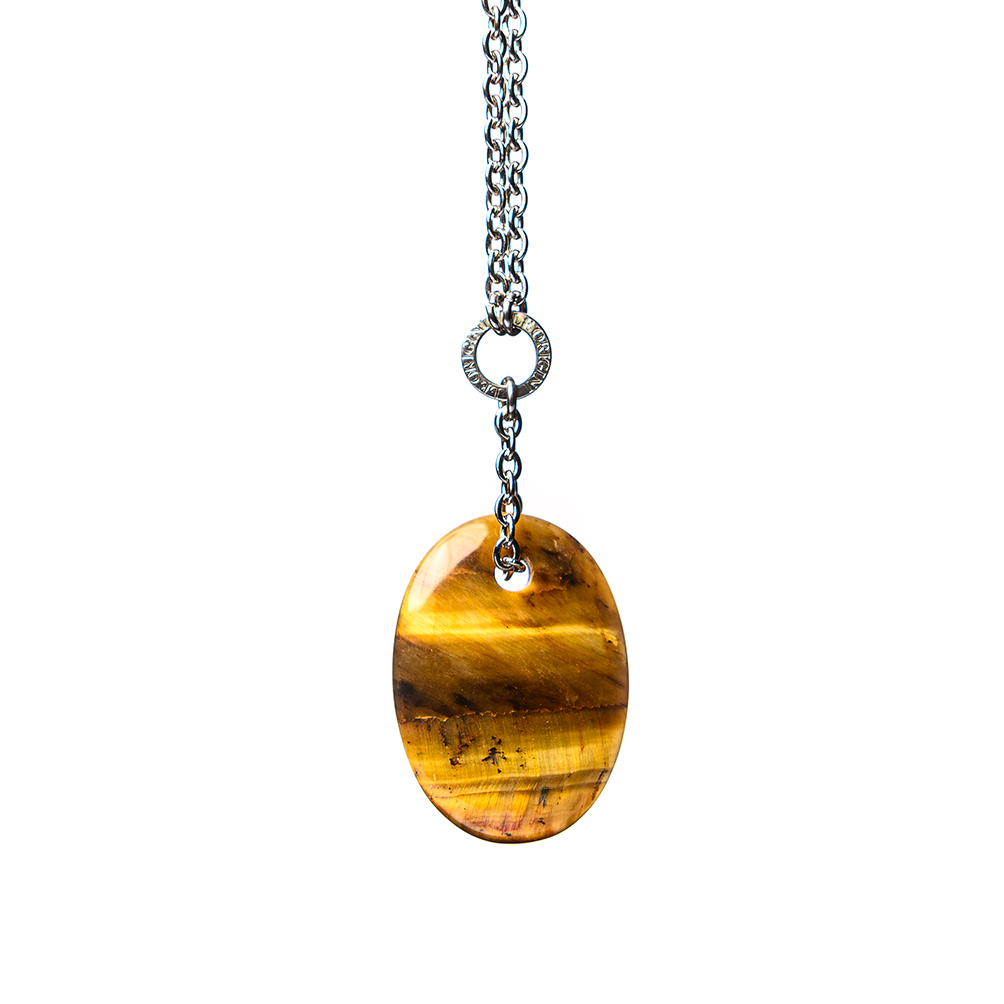 Collana Mini Zodiac Occhio di Tigre - Leone - Le Origini pietre dure pietre semipreziose, pietre naturali
